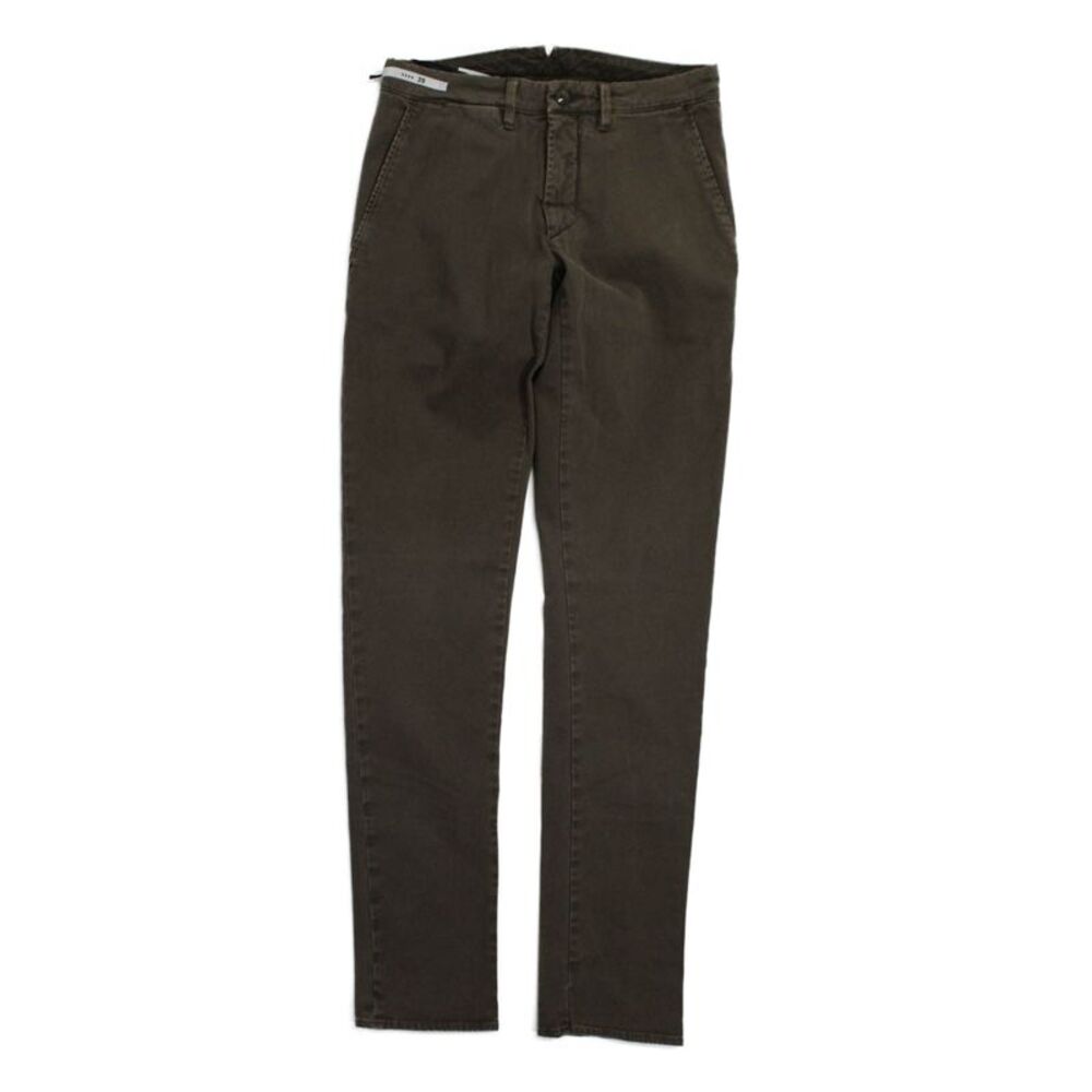 Bianchetti Womens Cotton Flat Front Straight Leg Casual Pants Brown Size 29